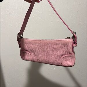 Coach Pink Pebbled Leather Shoulder Bag